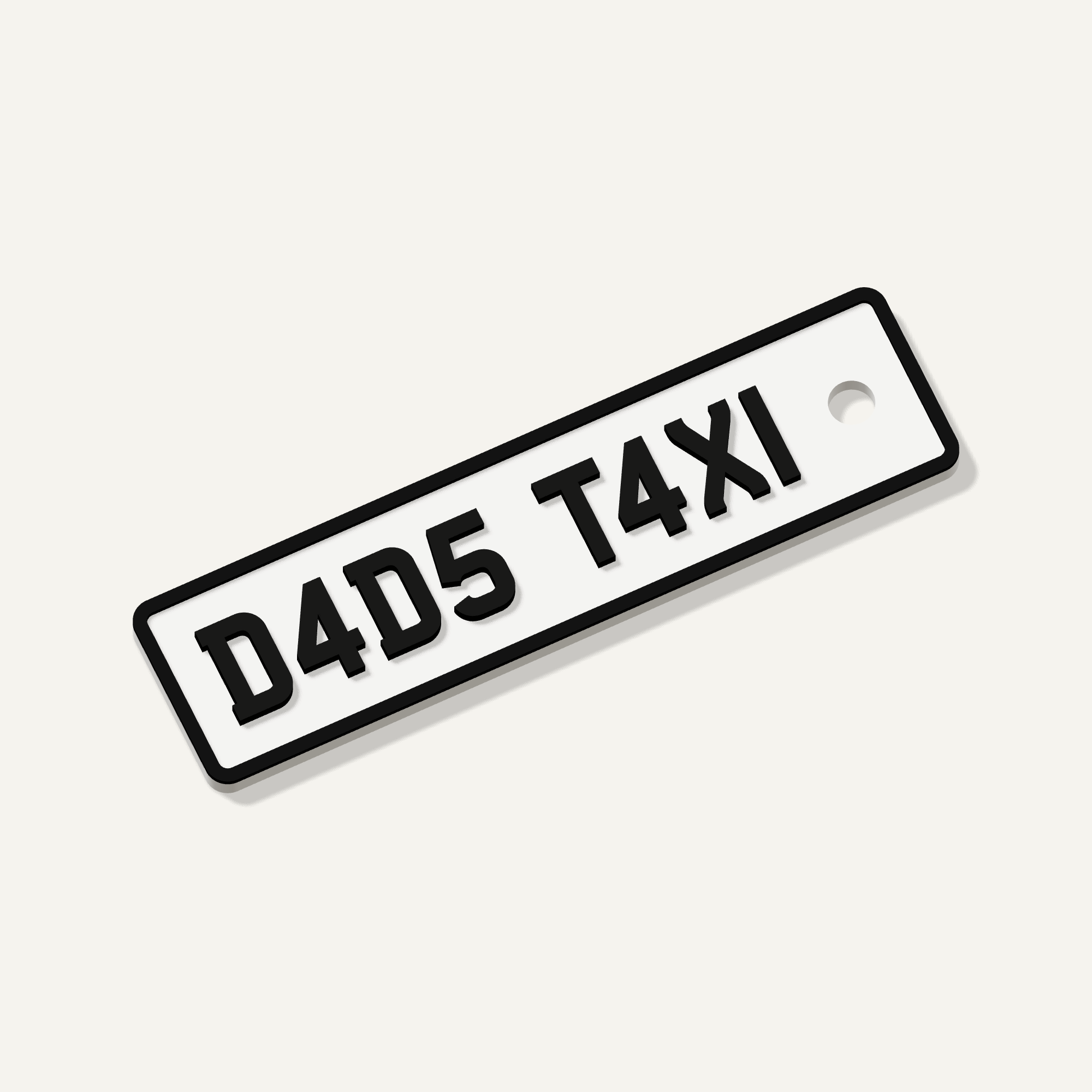 Dad’s Taxi Number Plate Keyring — picture 4