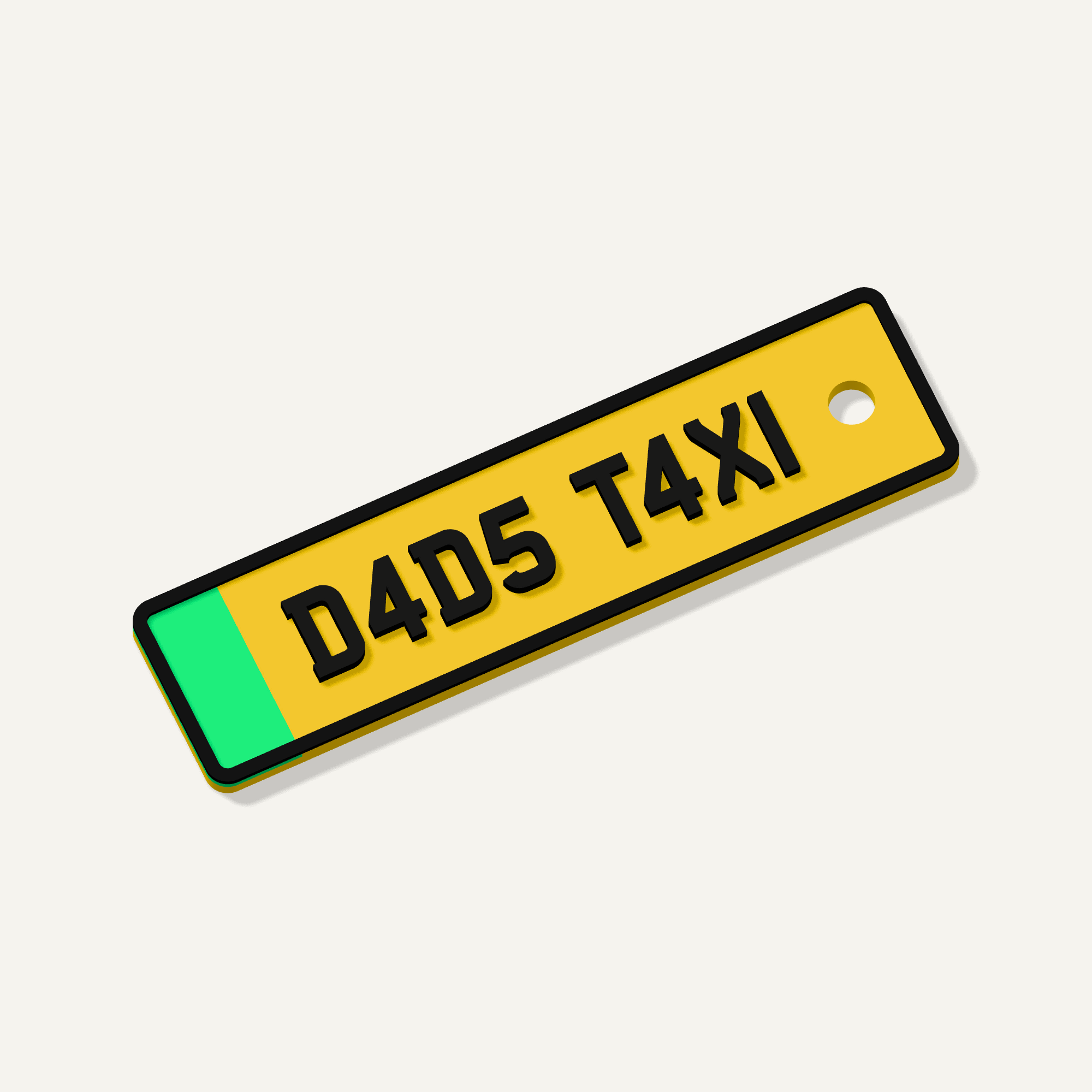 Dad’s Taxi Number Plate Keyring — picture 5