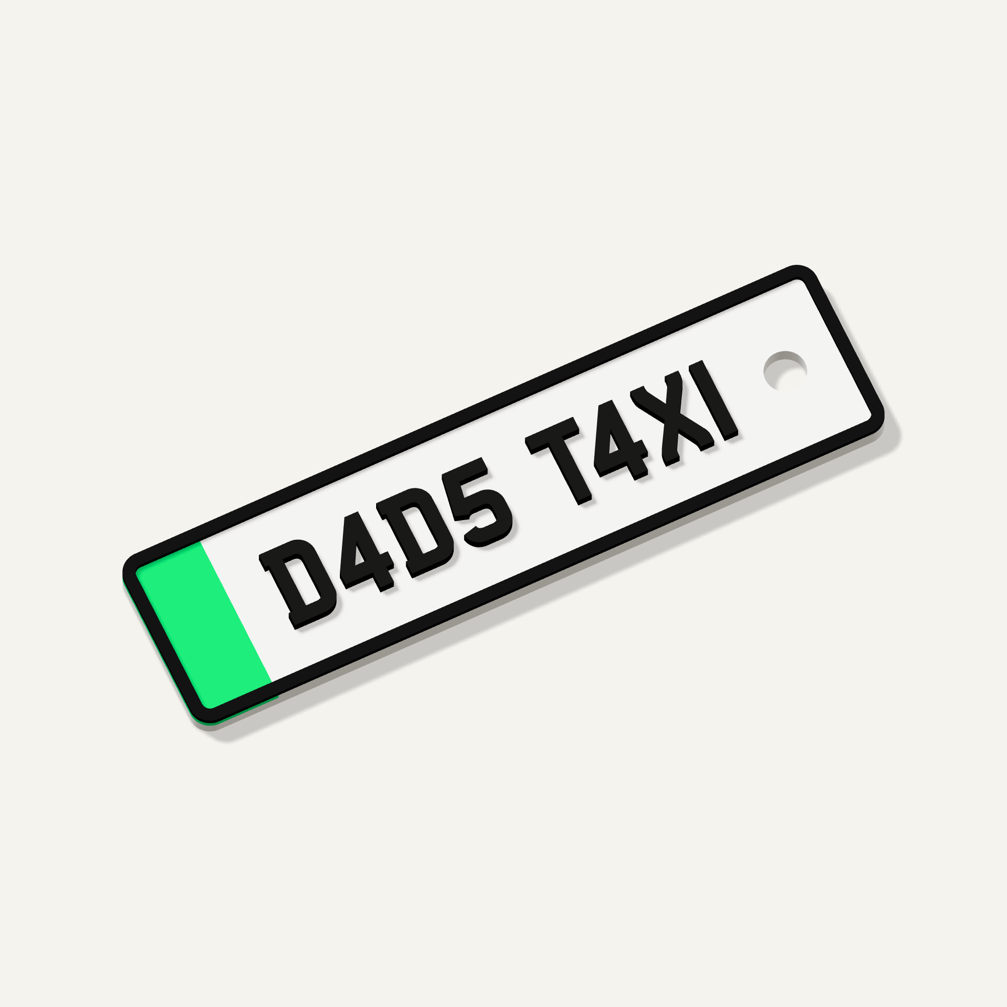 Dad’s Taxi Number Plate Keyring — picture 6