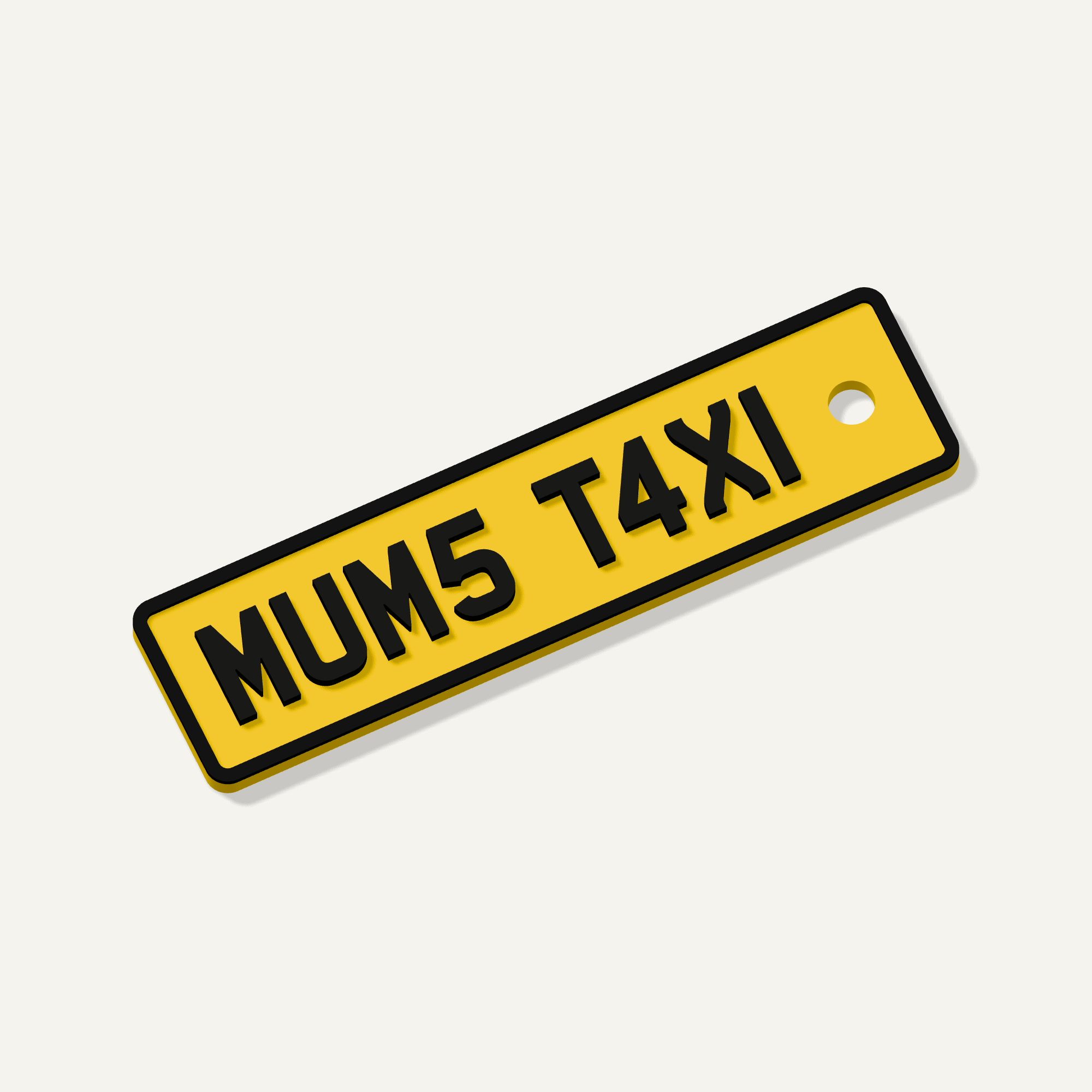 Mum’s Taxi Number Plate Keyring — picture 3