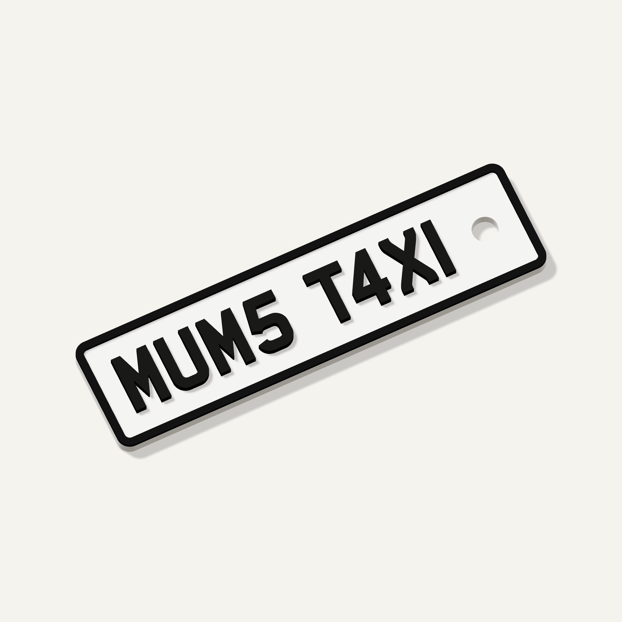 Mum’s Taxi Number Plate Keyring — picture 4