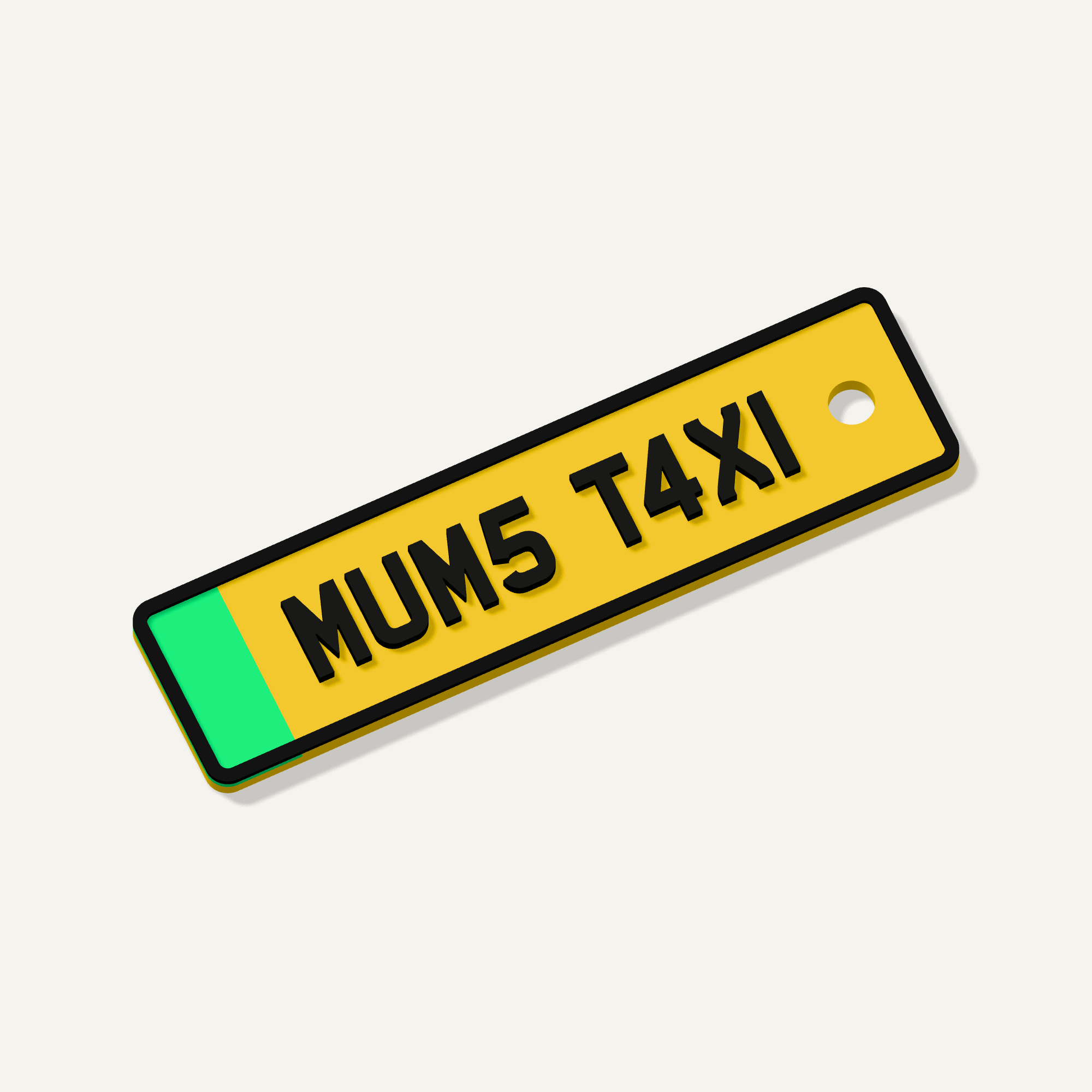 Mum’s Taxi Number Plate Keyring — picture 5