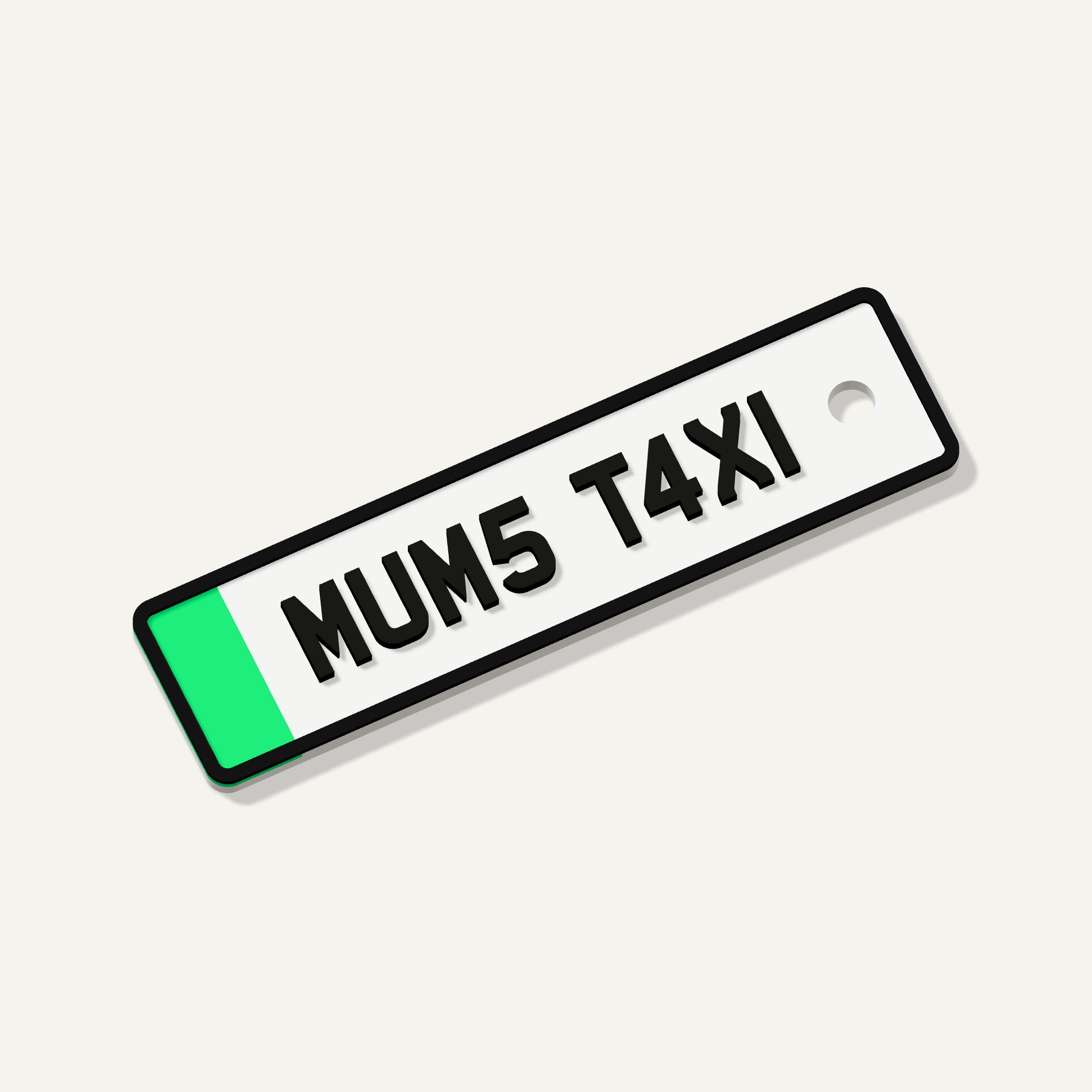 Mum’s Taxi Number Plate Keyring — picture 6